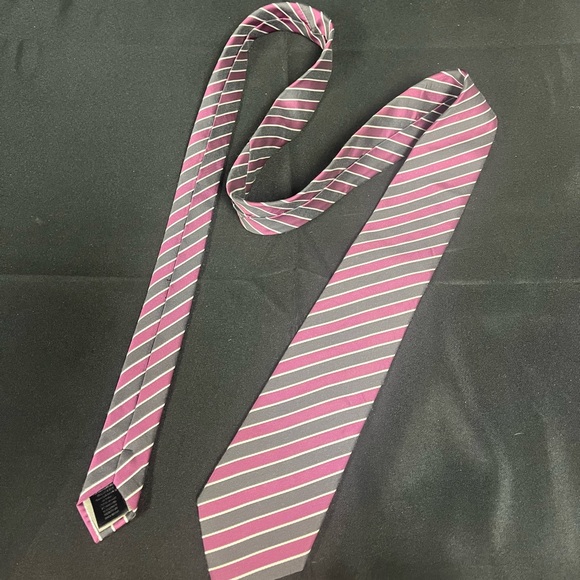 Men’s purple striped tie (2687) - Picture 2 of 2